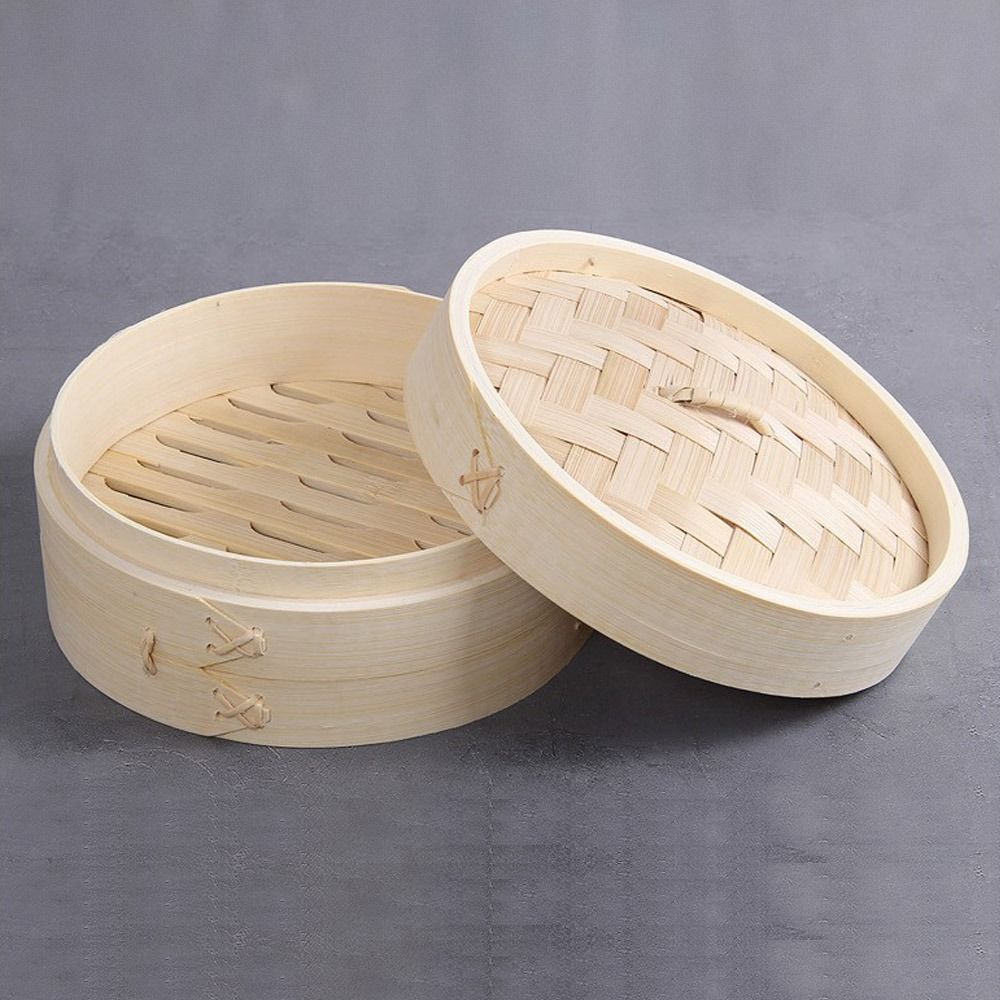 Bao Steamer Bamboo - Keranjang Kukusan Bambu Cina untuk Dimsum,
