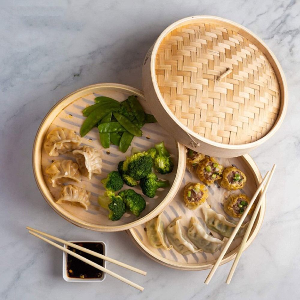 Keranjang Kukus Bambu Cina unt - Bao Steamer Bamboo ulasan dan harga