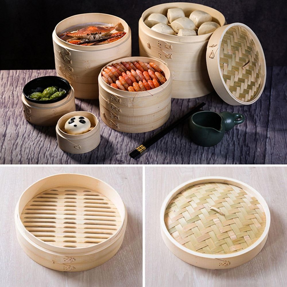 Pengukus Cina pengukus bambu d - Bao Steamer Bamboo ulasan dan harga